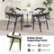 Costway Wooden Dining Chair Set of 2 with Rubber Wood Frame Armrests Padded Cushion